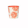 Worlds Away Dahlia Orange & Cream Wastebasket | Fig Linens