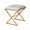 X Bench in Gold with Cream Ostrich Fabric | Fig Linens and Home