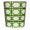 Worlds Away - Oval Wastebasket with Green & Cream Squares | Fig Linens