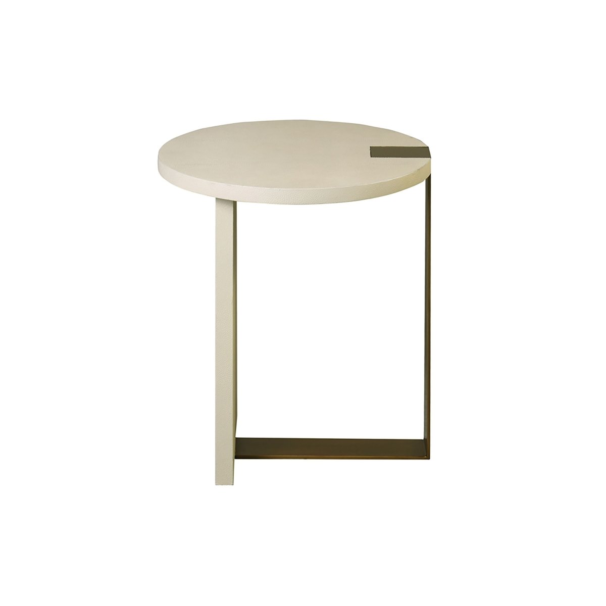 Fig Linens - Harrington Cream Shagreen Side Table by Worlds Away - Side