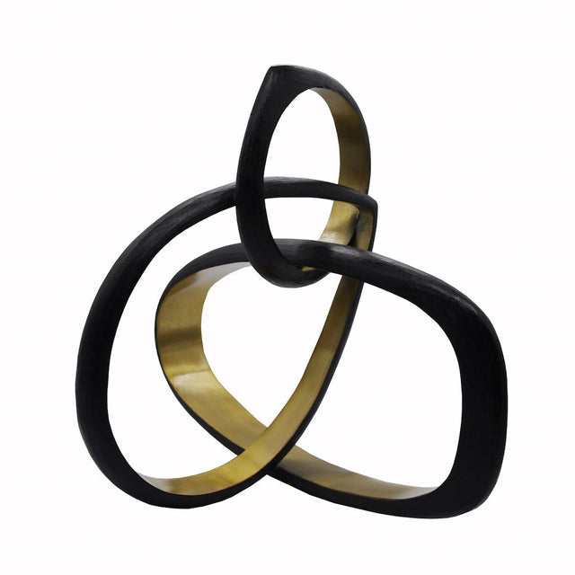 Hitch Large Abstract Metal Sculpture by Worlds Away | Fig Linens