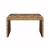 Petra Burl Wood Waterfall Edge Desk with Drawers by Worlds Away | Fig Linens