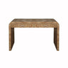 Petra Burl Wood Waterfall Edge Desk with Drawers by Worlds Away | Fig Linens