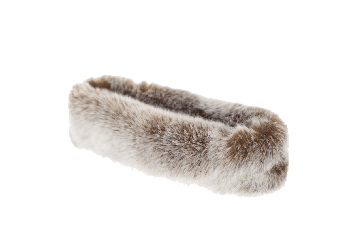 Chestnut Grey Faux Fur Headband/Collar by Evelyne Prélonge | Fig Linens