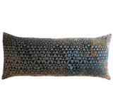 Fig Linens - Triangles Copper Ivy Velvet Pillows by Kevin O'Brien Studio 