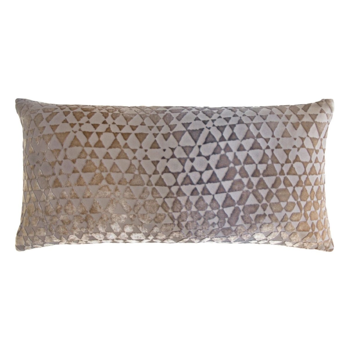 Triangles Coyote Velvet Pillows by Kevin O'Brien Studio | Fig Linens