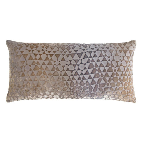 Triangles Coyote Velvet Pillows by Kevin O'Brien Studio | Fig Linens
