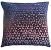 Fig Linens - Triangles Peacock Velvet Pillows by Kevin O'Brien Studio