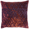 Fig Linens - Triangles Wildberry Velvet Pillows by Kevin O'Brien Studio 