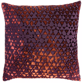Fig Linens - Triangles Wildberry Velvet Pillows by Kevin O'Brien Studio 