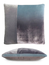 Fig Linens - Robin’s Egg Velvet Color Block Pillow by Kevin O'Brien Studio