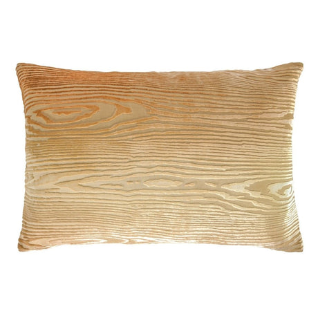 Fig Linens - Woodgrain Velvet Pillow Gold Beige Pillows Kevin O'Brien Studio
