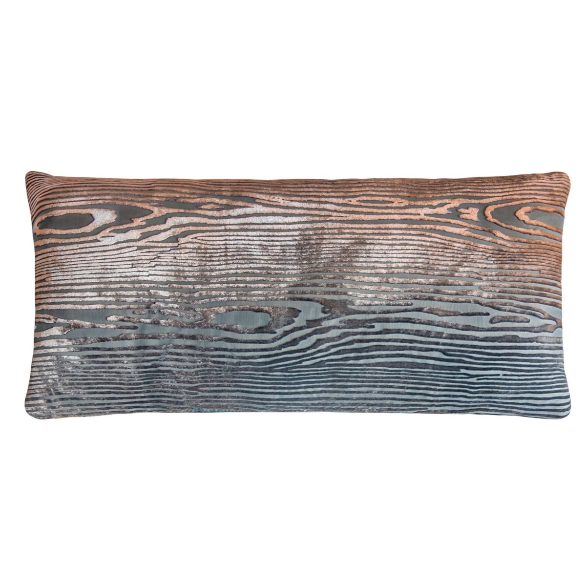 Woodgrain Gunmetal Velvet Pillows by Kevin O'Brien Studio | Fig Linens