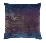 Fig Linens - Woodgrain Peacock Velvet Pillows by Kevin O'Brien Studio