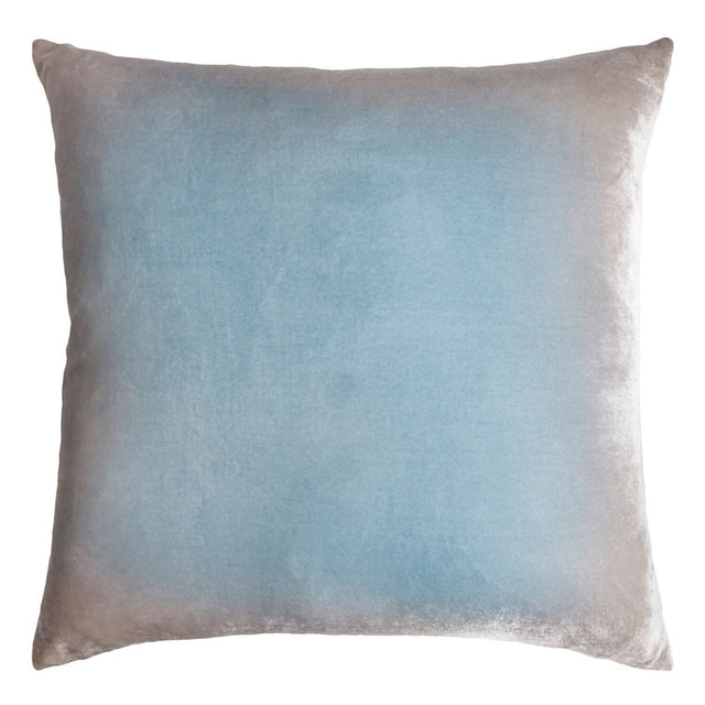 Fig Linens - Ombre Robin’s Egg Velvet Pillows by Kevin O’Brien Studio