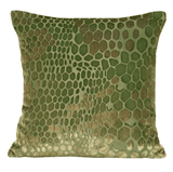 Kevin O'Brien Studio Snakeskin Velvet Pillows in Grass | Fig Linens