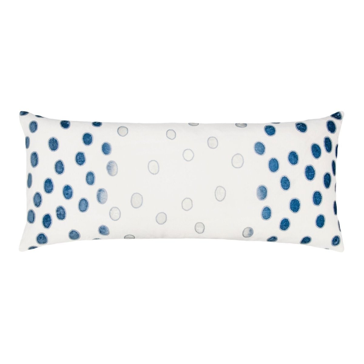 Fig Linens - Azul Ovals Velvet Appliqué Large Boudoir Pillows by Kevin O'Brien Studio