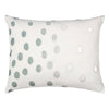 Fig Linens - Sage & White Ovals Velvet Appliqué Pillows by Kevin O'Brien Studio
