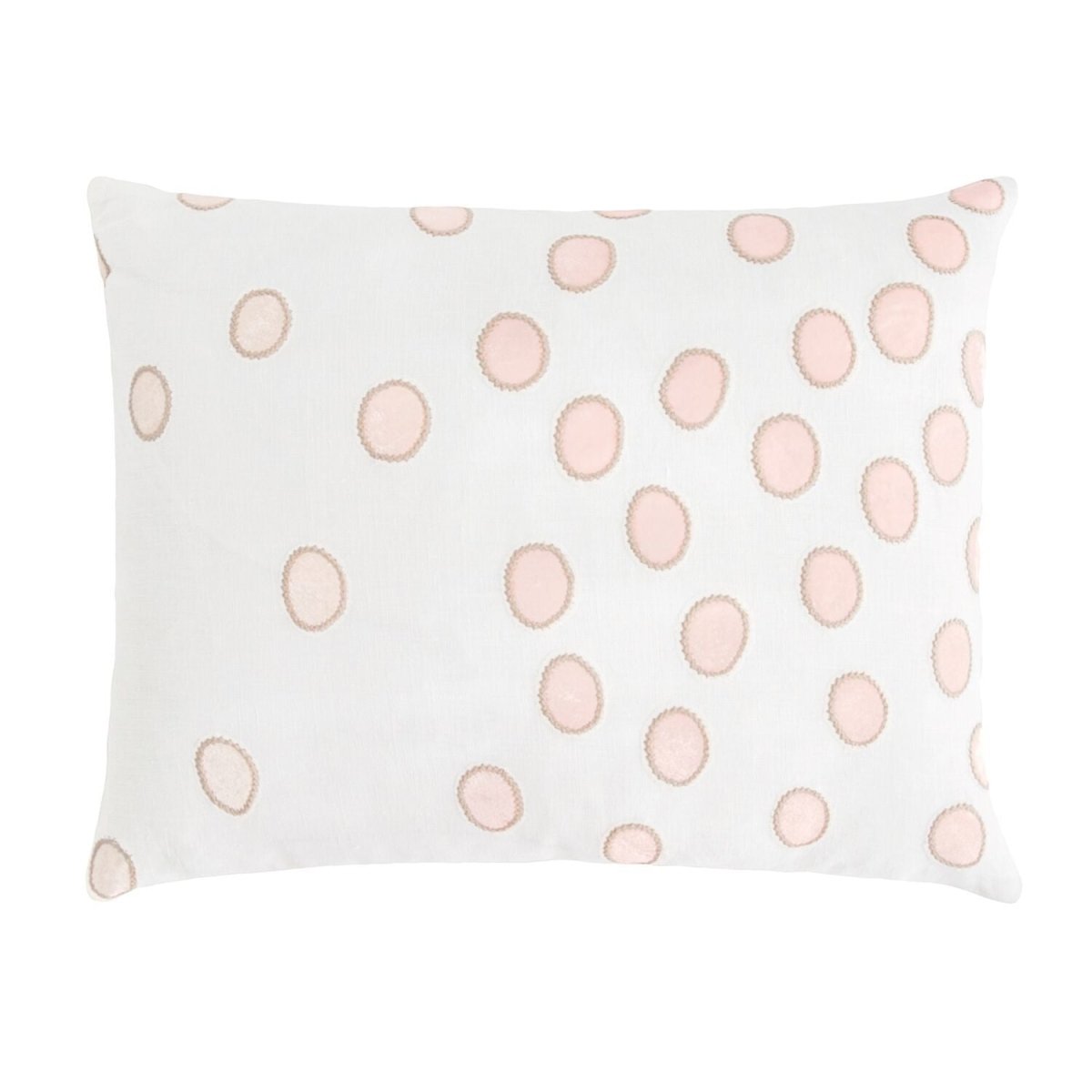 Fig Linens - Blossom Ovals Velvet Appliqué Pillows by Kevin O'Brien Studio 