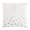 Fig Linens - Sage & White Ovals Velvet Appliqué Square Throw Pillow by Kevin O'Brien Studio