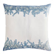 Azul Ferns Velvet Appliqué Square Pillow by Kevin O'Brien Studio | Fig Linens