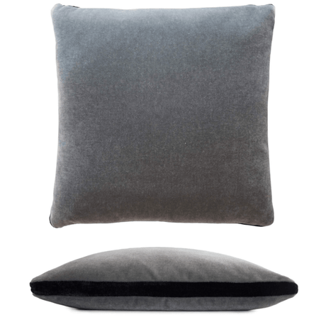 Silver & Black Mohair Pillow by Kevin O'Brien Studio | Fig Linens