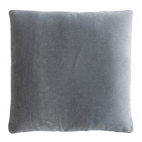 Silver & Jade Mohair Tuxedo Throw Pillows by Kevin O'Brien Studio | Fig Linens