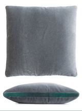 Silver & Jade Mohair Pillows by Kevin O'Brien Studio | Fig Linens