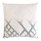 Fig Linens - Sage & White Net Velvet Appliqué Pillow by Kevin O'Brien Studio