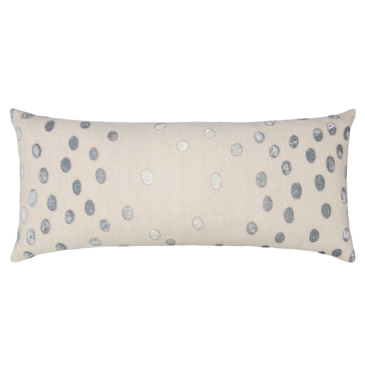 Fig Linens - Seaglass Ovals Velvet Appliqué Large Boudoir Pillows by Kevin O'Brien Studio
