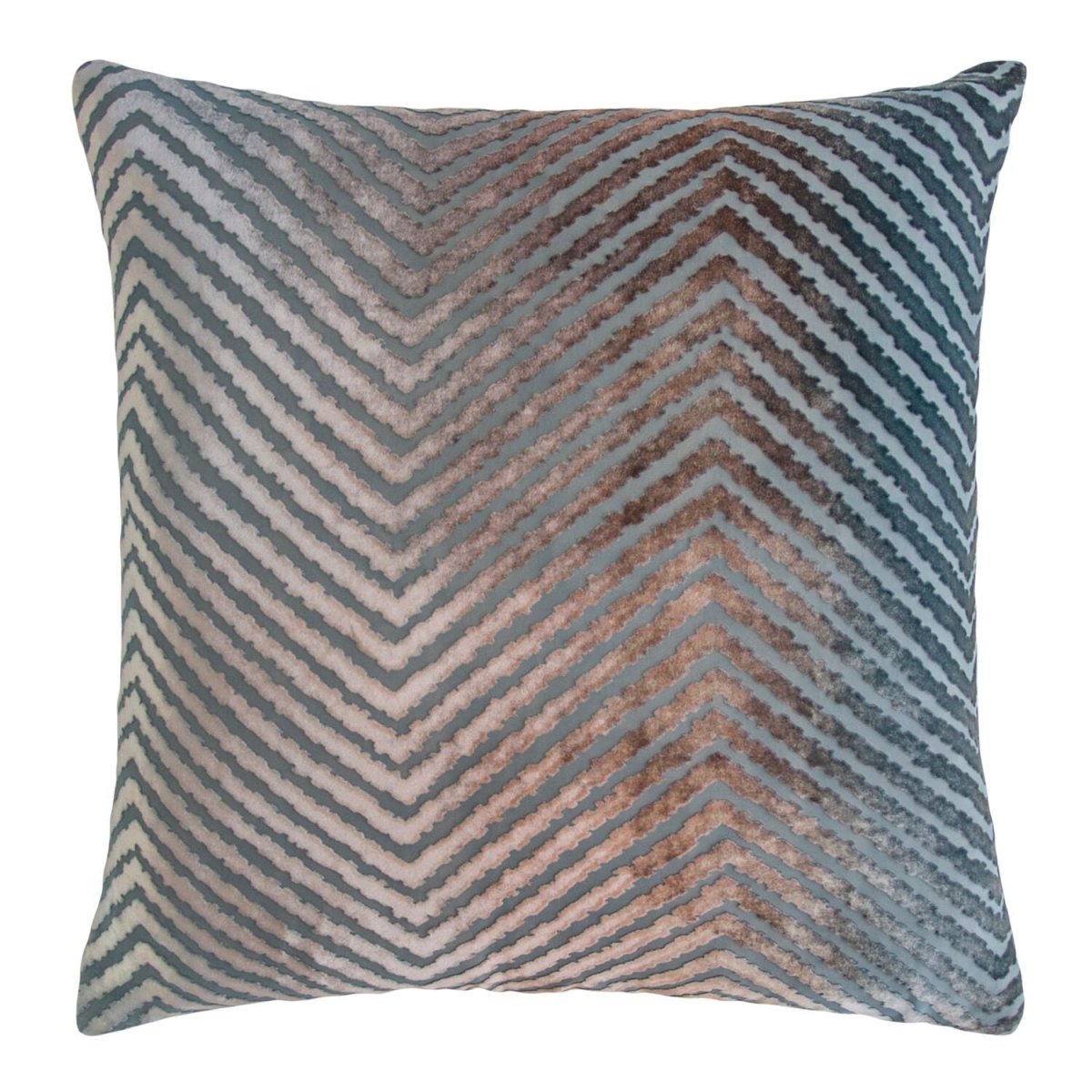 Gunmetal Chevron Velvet Pillows by Kevin O'Brien Studio | Fig Linens