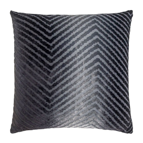 Smoke Chevron Velvet Pillows by Kevin O'Brien Studio | Fig Linens