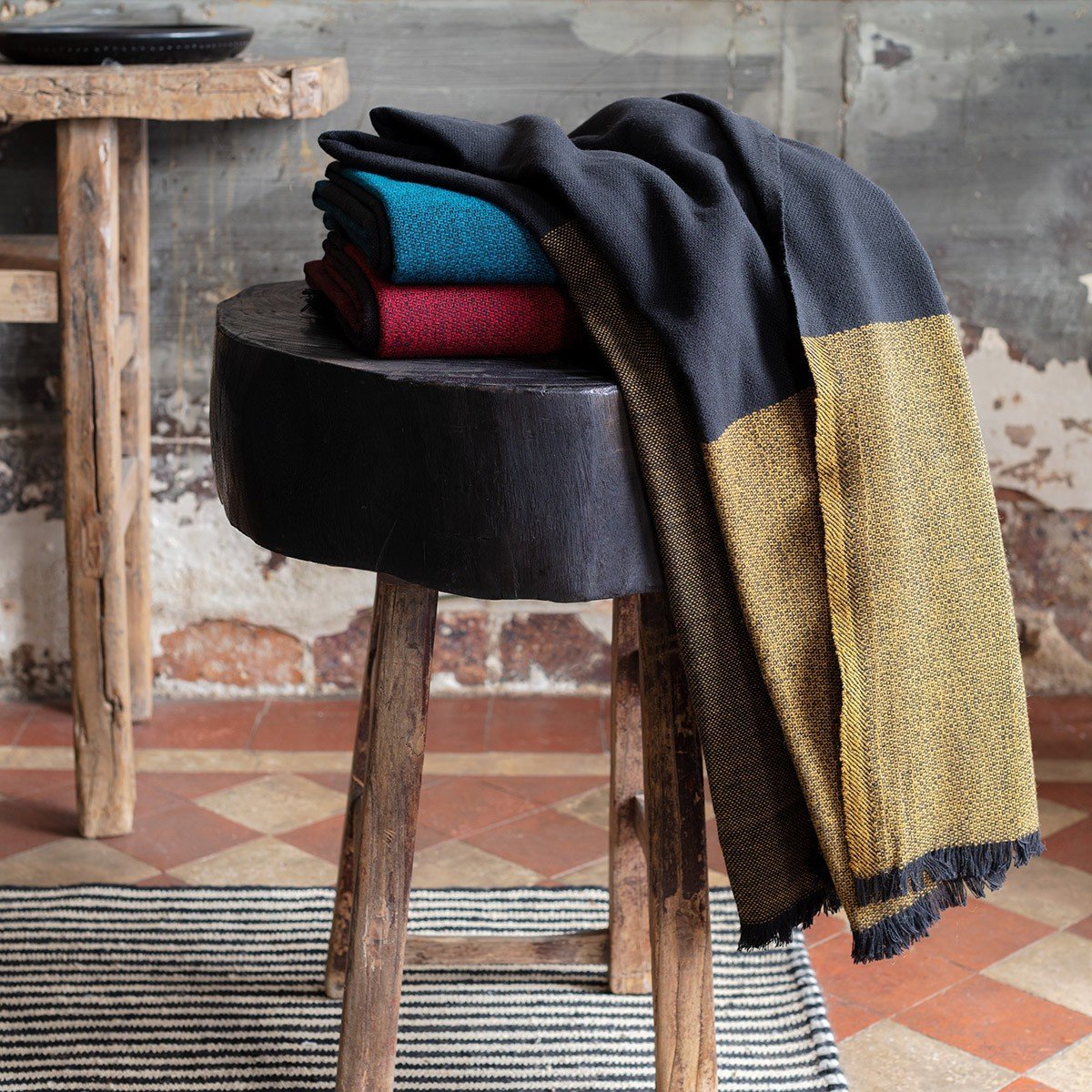 Duo Merino Wool Throws by Le Jacquard Français | Fig Linens