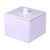 Fig Linens - Mike + Ally White Enamel Bathroom Accessories - Container
