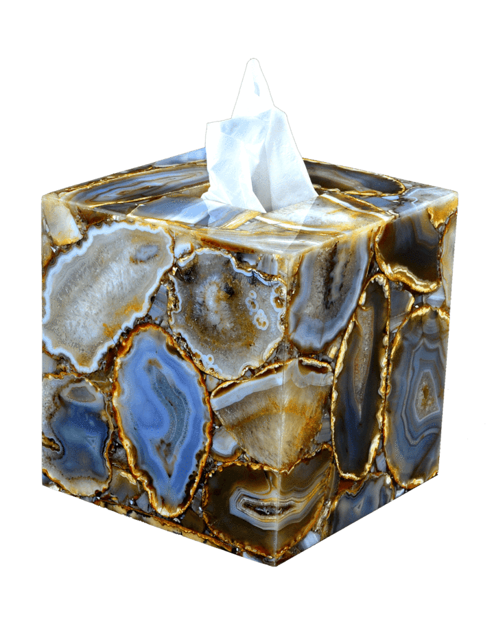 Fig Linens - Mike and ally Agate Tissue Box Cover