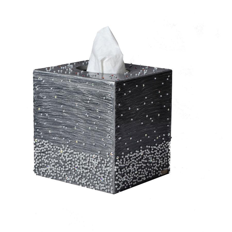 Fig Linens - Mike + Ally Caviar Platinum and Silver Tissue Boutique