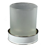 Fig Linens - Mike + Ally White Enamel Bathroom Accessories -Tumbler