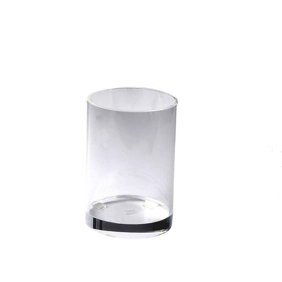 Mike + Ally Ice Clear Lucite Bath Accessories by Mike + Ally - Solid Ice Tumbler (3 in W X 4.5 in H) at FIG LINENS AND HOME - 18
