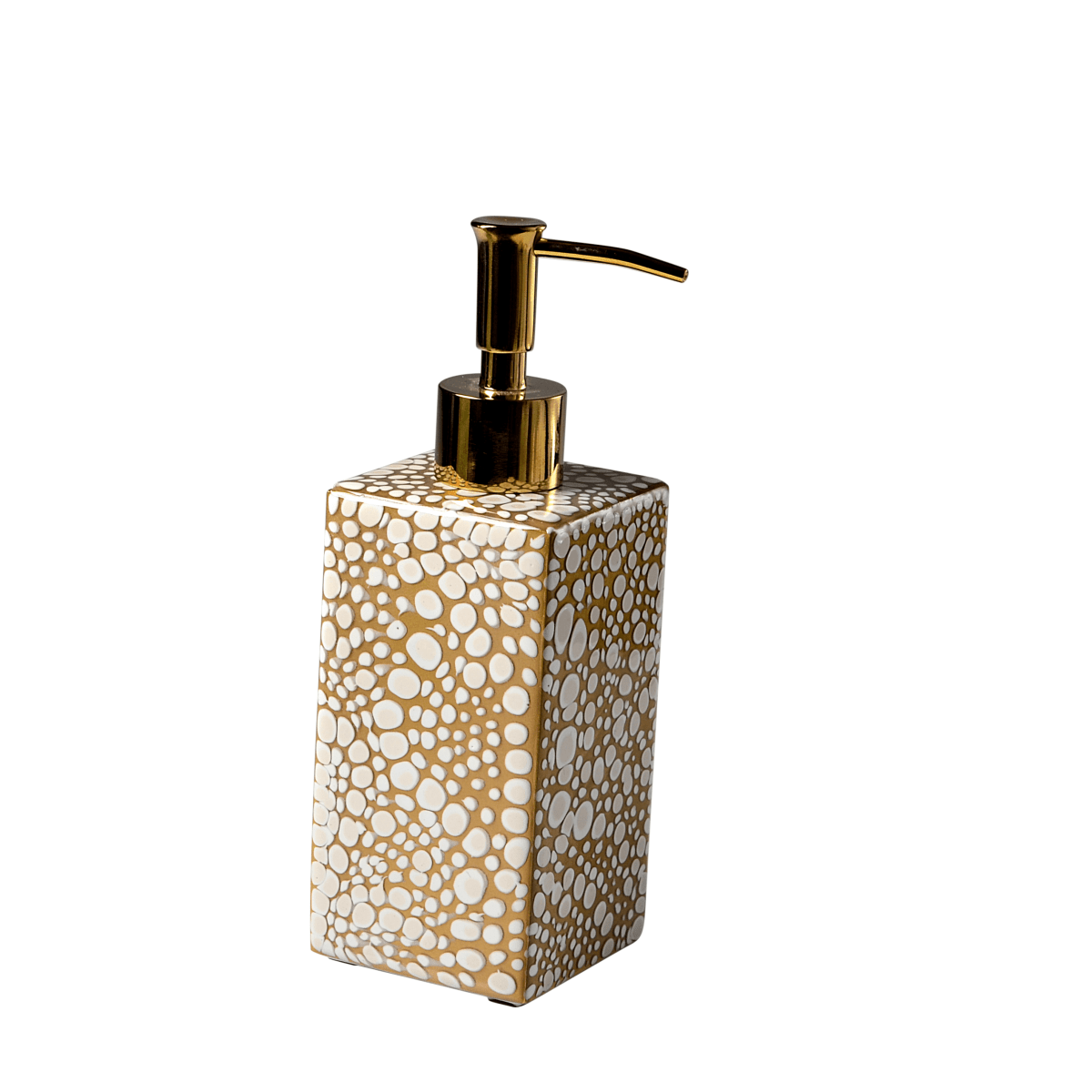 Fig Linens - Proseco Oatmeal/Ecru/Gold Accessories - Mike + Ally - Lotion Pump