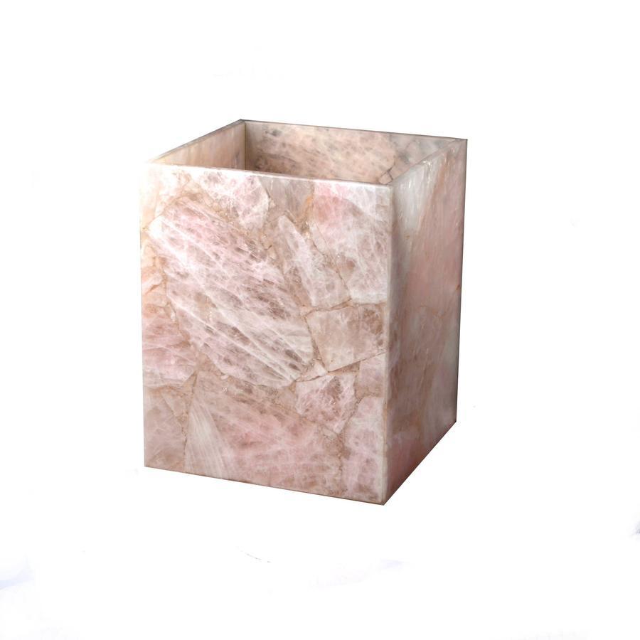 Taj Rose Quartz Wastebasket by Mike + Ally | Fig Linens 