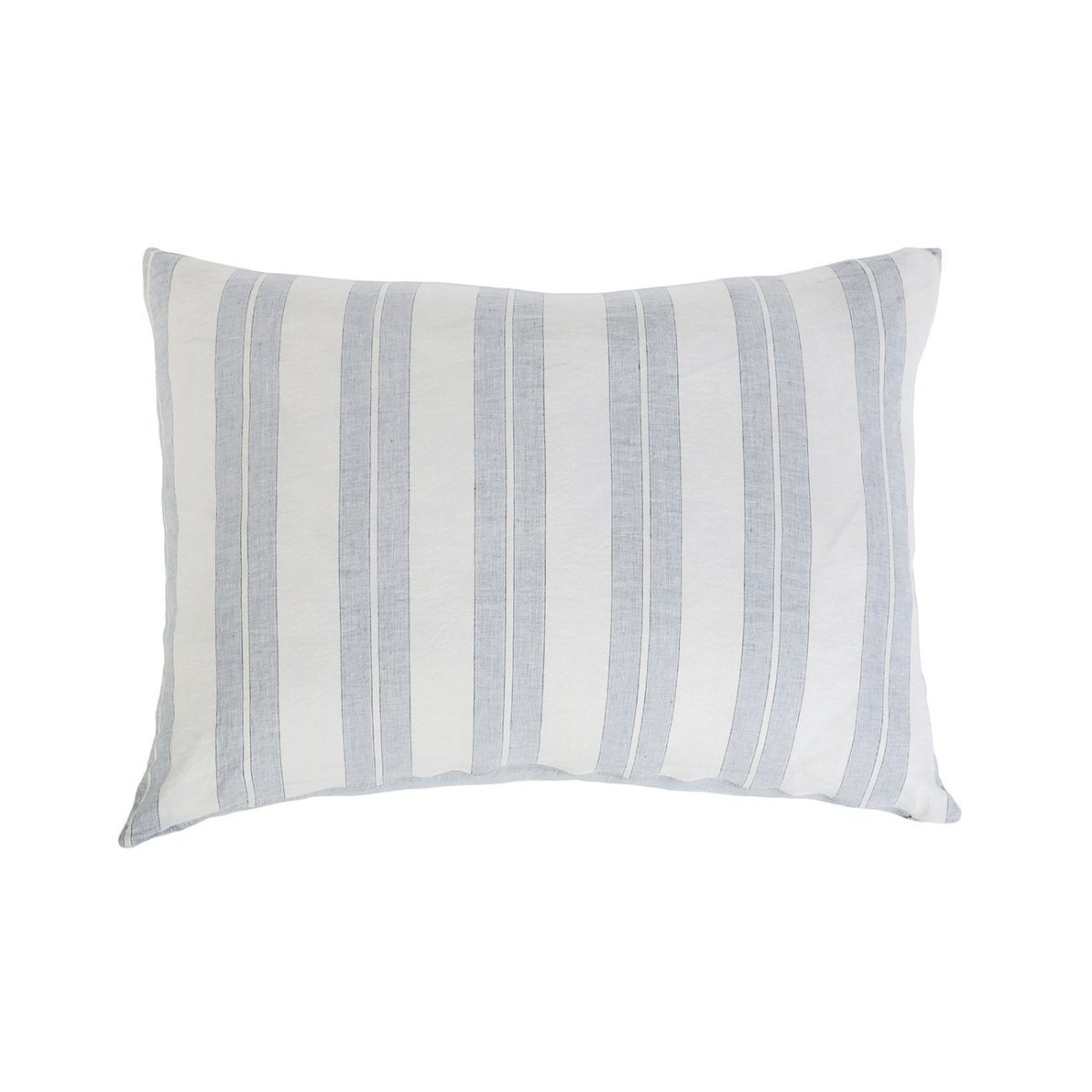 Carter Ivory & Denim Big Pillow by Pom Pom at Home | Fig Linens 
