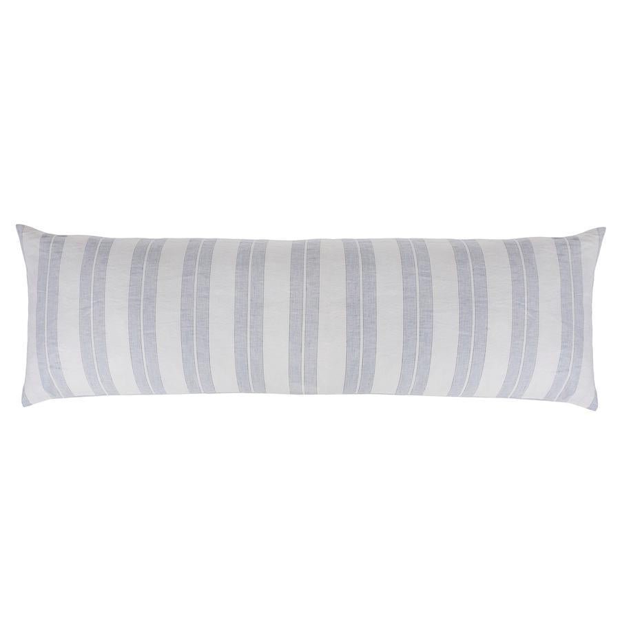 Carter Ivory & Denim Body Pillow by Pom Pom at Home | Fig Linens