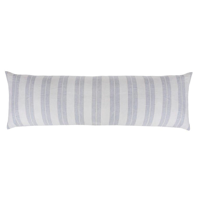 Carter Ivory & Denim Body Pillow by Pom Pom at Home | Fig Linens