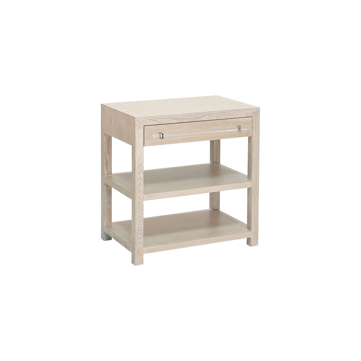 Garbo Cerused Oak & Nickel Side Table | Fig Linens