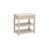 Garbo Cerused Oak & Nickel Side Table | Fig Linens