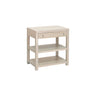 Garbo Cerused Oak & Nickel Side Table | Fig Linens