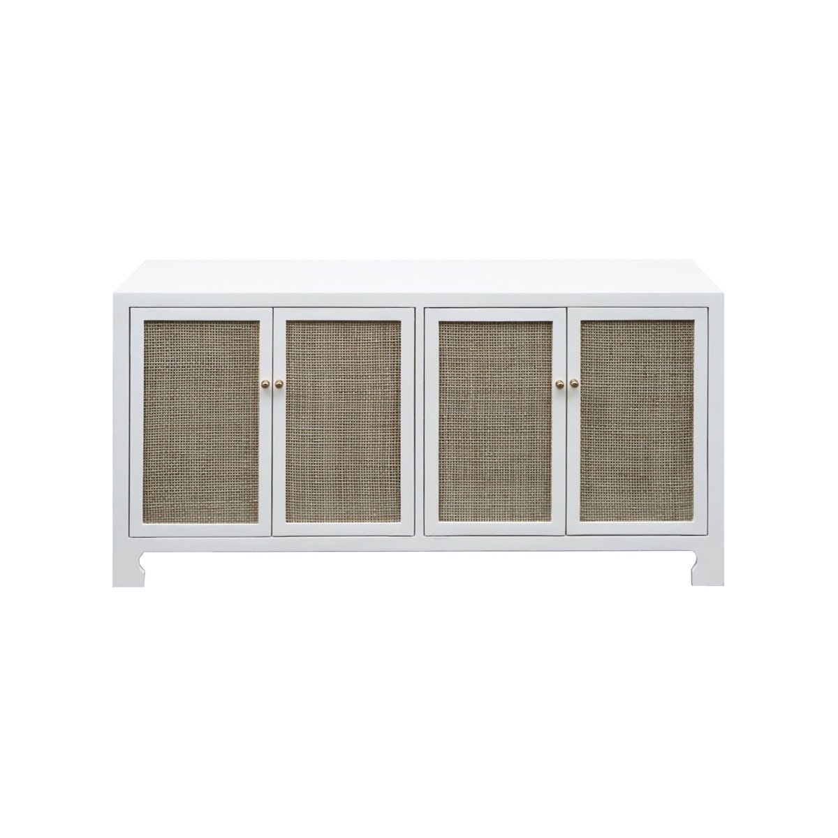 White Cabinet with Cane Doors by Worlds Away | Fig Linens