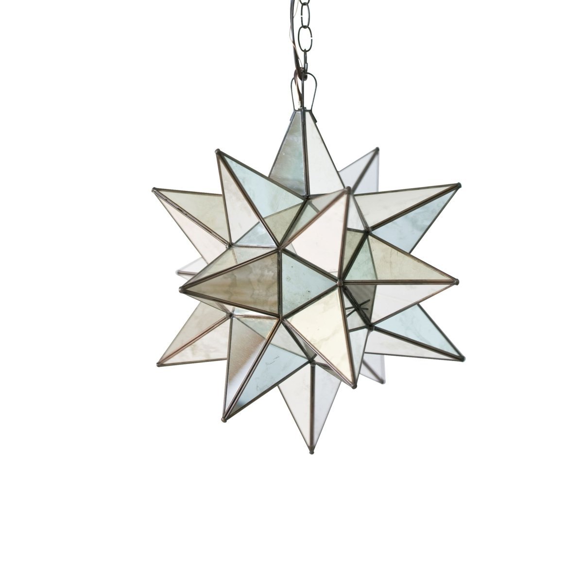 Small Antique Mirror Star Chandelier by Worlds Away | Fig Linens and Home