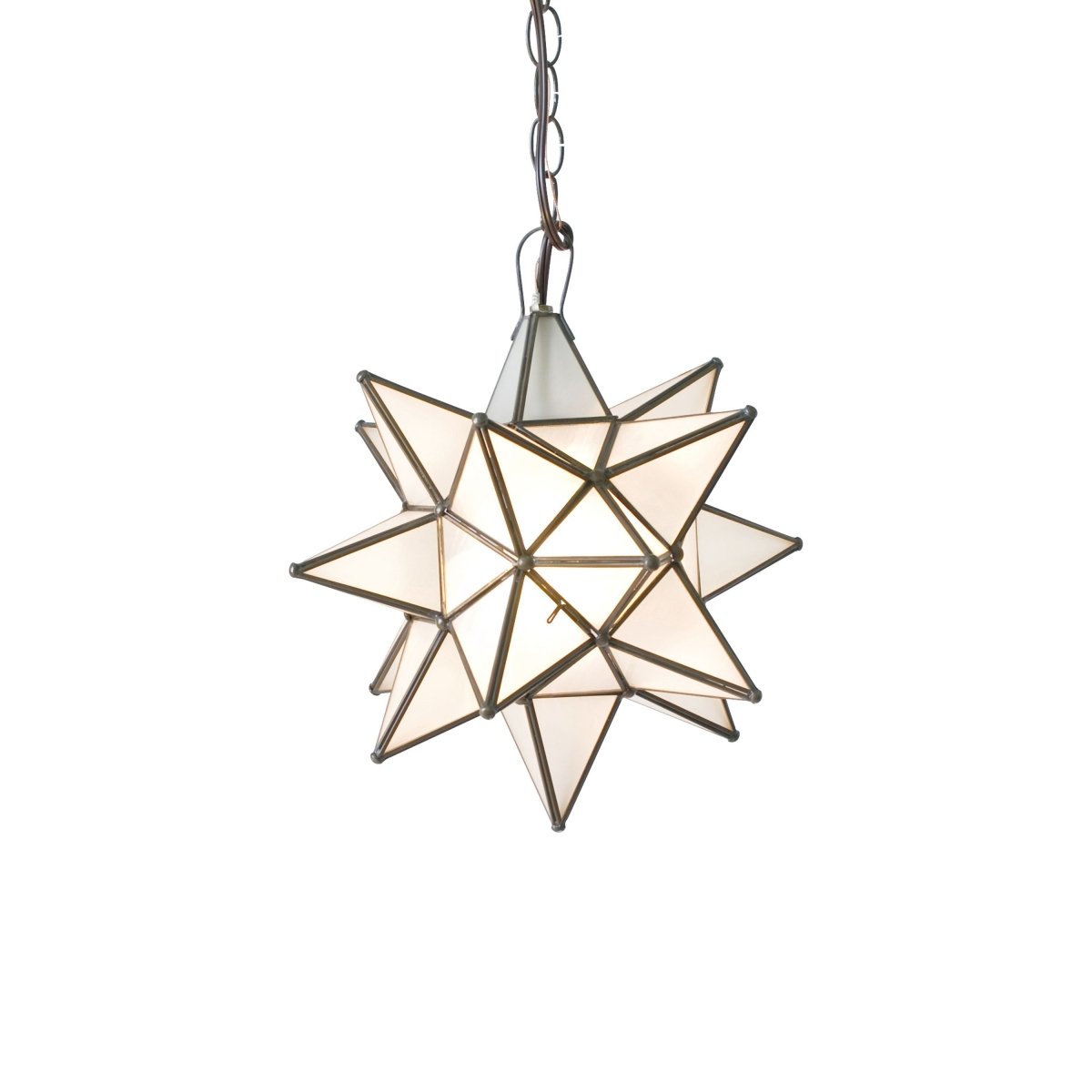 Small Frosted Glass Star Chandelier by Worlds Away | Fig Linens and Home