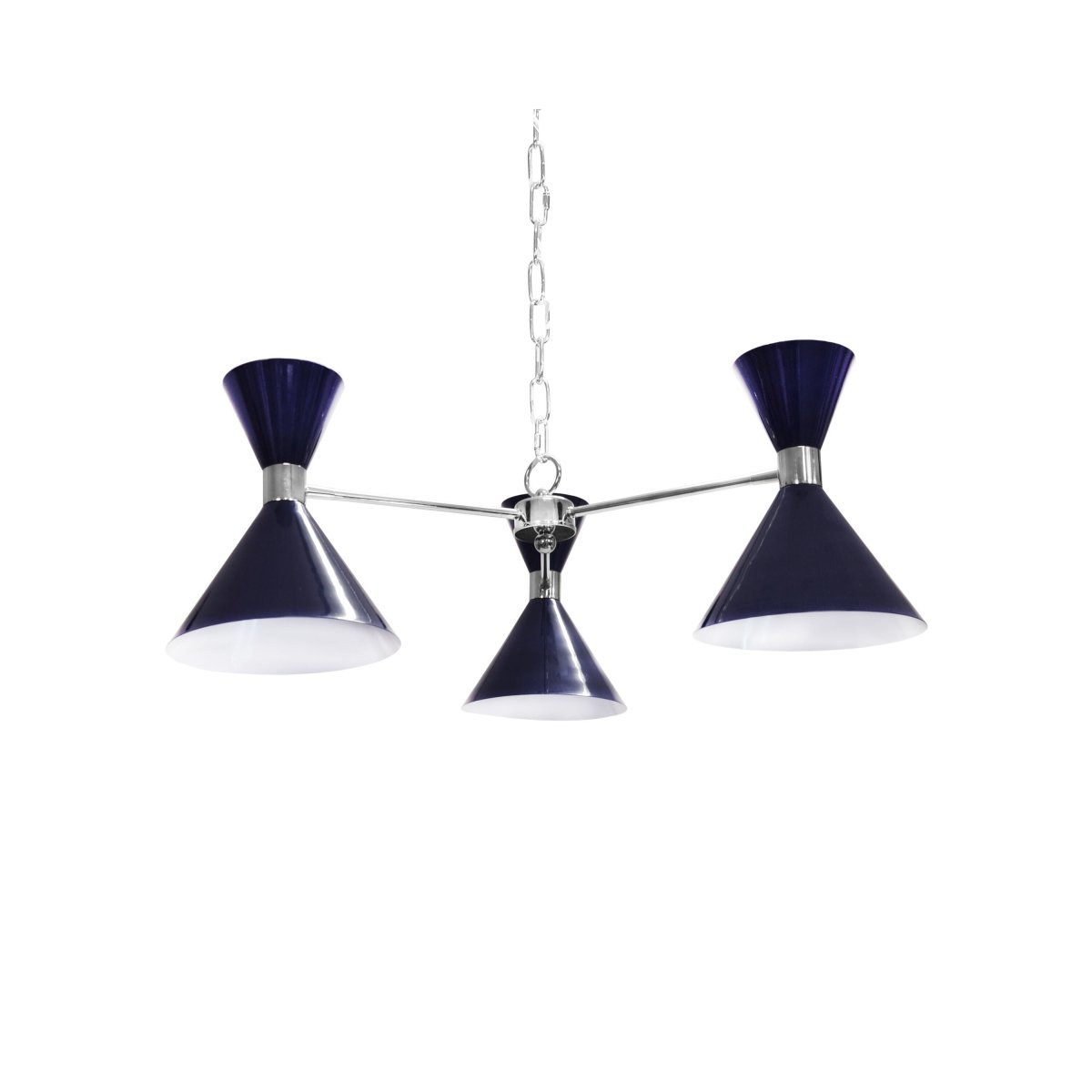 Sullivan Navy & Nickel Chandelier by Worlds Away | Fig Linens and Home